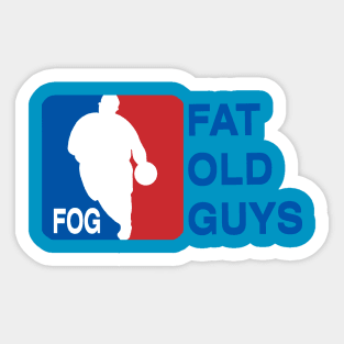 Fat Old Guys Basketball Sticker